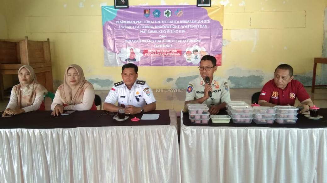 LAUNCHING PEMBERIAN PMT LOKAL UNTUK BALITA BERMASALAH GIZI DAN GERAKAN ORANG TUA ASUH CEGAH STUNTING (GENTING)