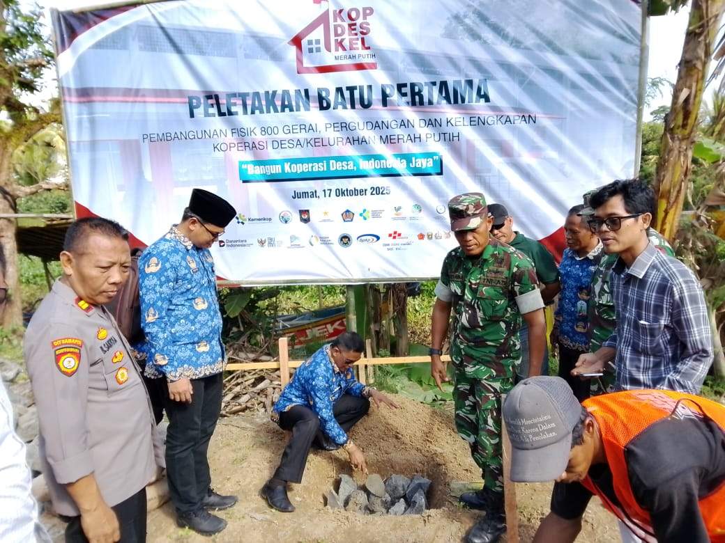 Peletakan Batu Pertama Koperasi Desa Merah Putih Desa Bulupayung Kec. Patimuan Kab. Cilacap